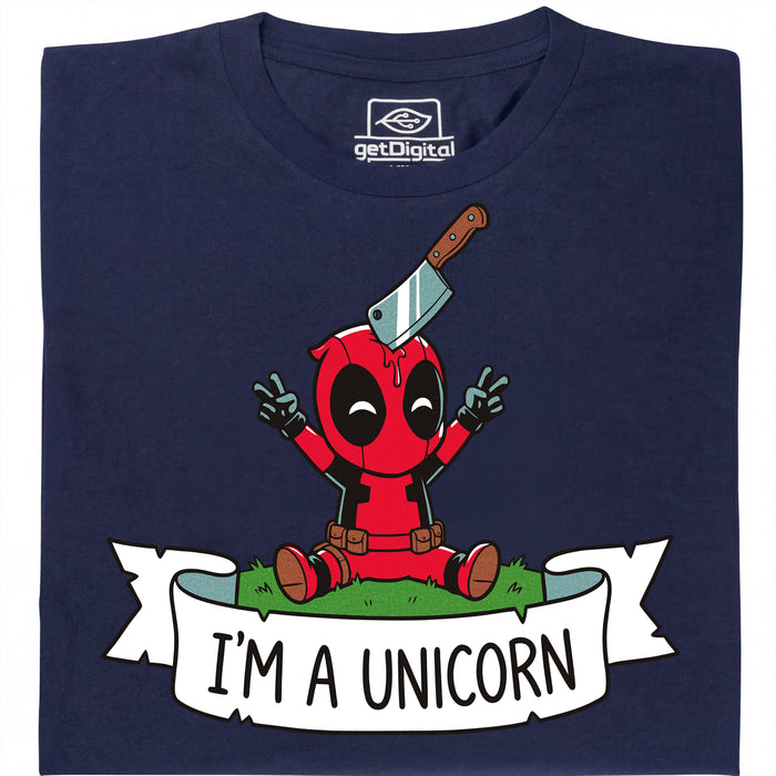 I'm a Unicorn - Vista frontale T-Shirt Blu navy