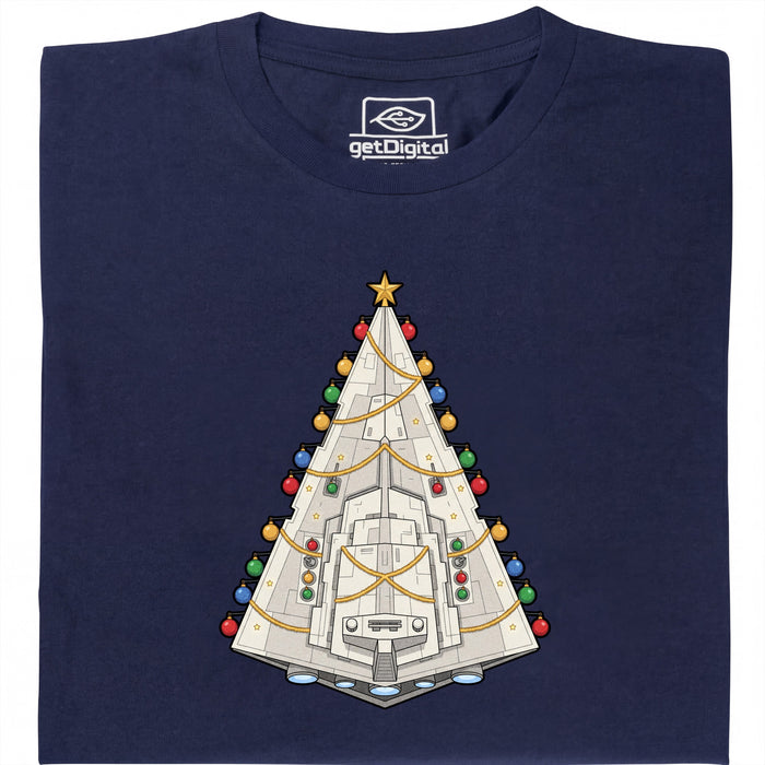 Tree Destroyer - Christmas by Imperial Decree - Main View T-Shirt Navy Blue
