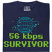 56kbps Survivor - Vista principale T-shirt Blu Navy