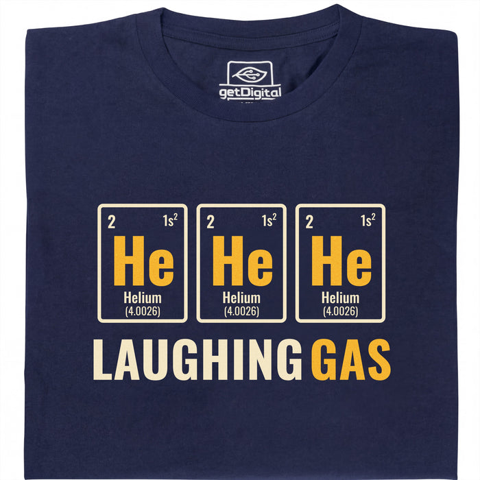 Gas Hilarante - Vista frontal Camiseta Azul Marino