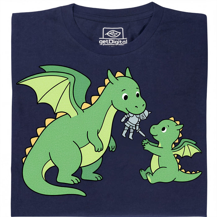 Dragon Parenting - Vue principale T-Shirt Bleu Marine