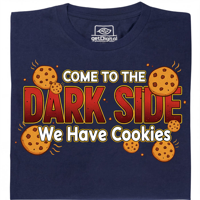 Come to the Dark Side - We Have Cookies - Vue principale T-shirt Bleu Marine