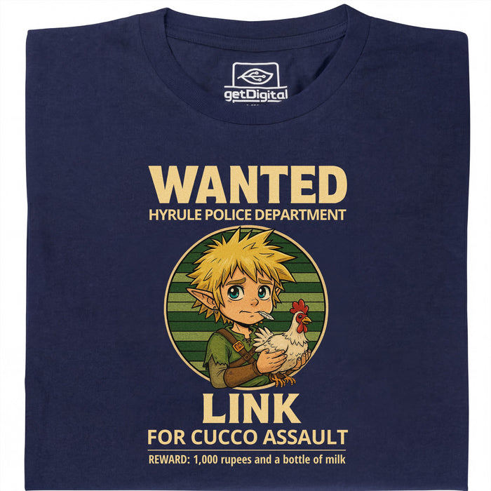 Wanted for Cucco Assault - Vista principal Camiseta Azul Marino