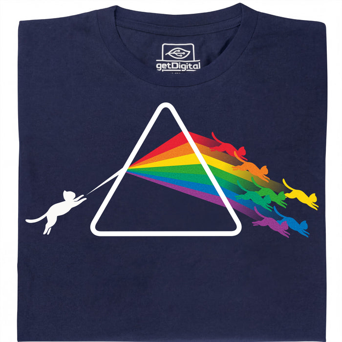 Dark Side of the Cat - Vooraanzicht T-Shirt Marineblauw