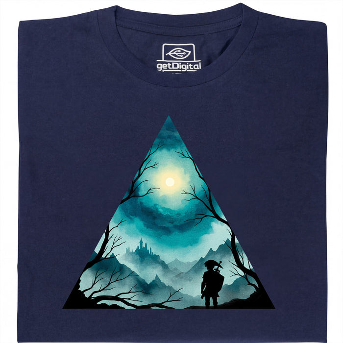 Triangle Landscape - Vista Principale T-Shirt Blu Navy
