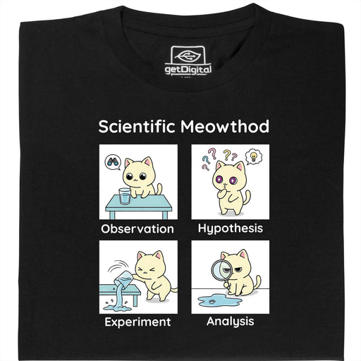 Scientific Meowthod - Main view T-shirt Black