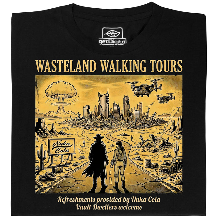 Wasteland Walking Tours - Hauptansicht T-Shirt Schwarz