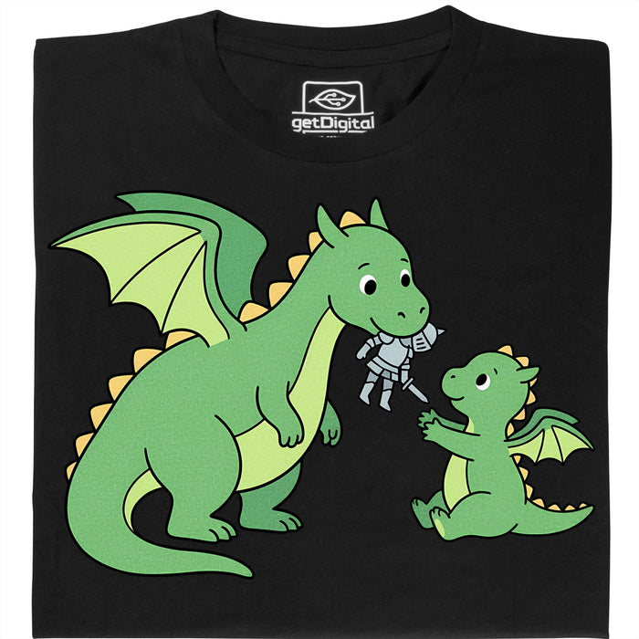 Dragon Parenting - Vue principale T-Shirt Noir