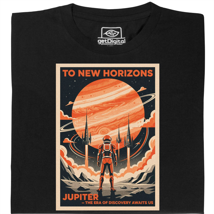 To New Horizons - Hauptansicht T-Shirt Schwarz