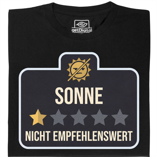 Sun - Not Recommended - Main View T-Shirt Black