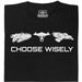 Choose Your Spaceship - Vista principale T-shirt Nero
