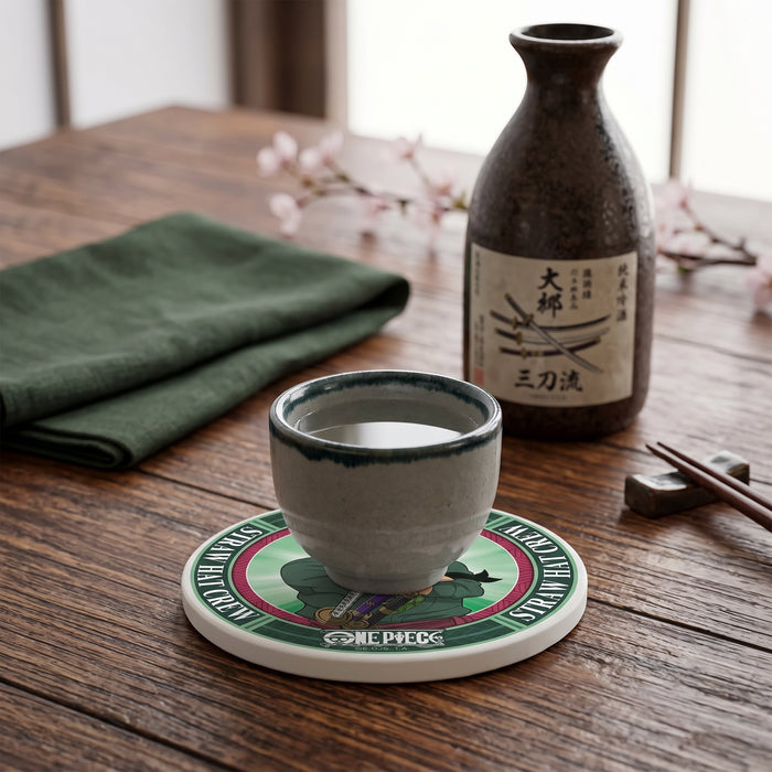 Dessous de verre en céramique One Piece motif Roronoa Zoro