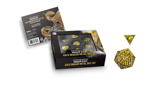 Dungeons & Dragons Dadi in metallo Dragon Scale Gold (set da 7)