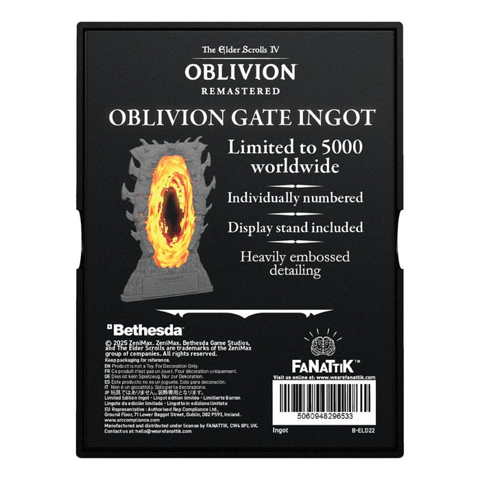 The Elder Scrolls IV: Oblivion lingotto in metallo Porta di Oblivion