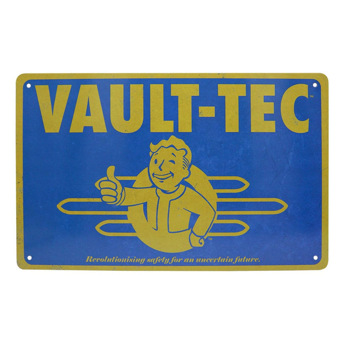 Fallout lot de 3 plaques en métal (Vault-Tec, Red Rocket, Nuka Cola)