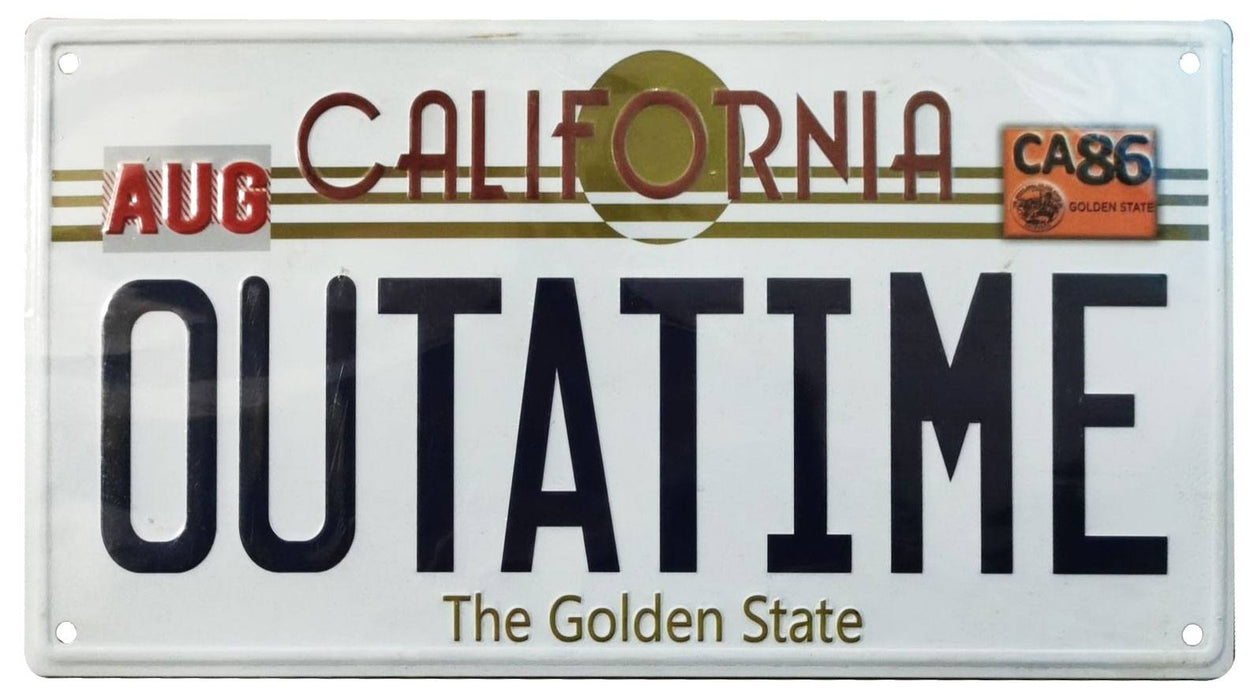 Regreso al futuro Placa de metal Outatime