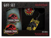 Caja regalo Jurassic Park con baraja de cartas, pin y llavero