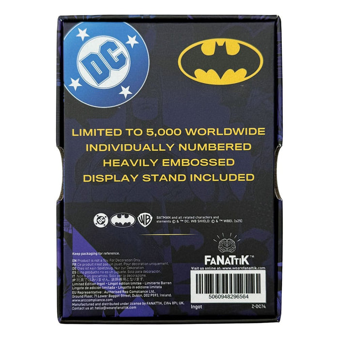Lingot en métal DC Comics Batman en armure