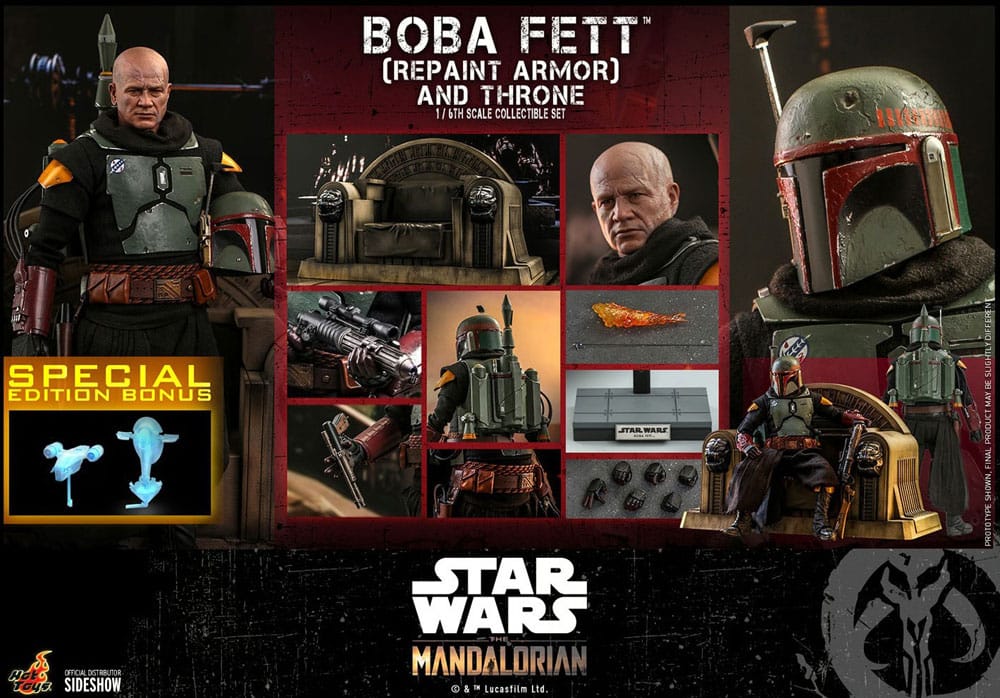 Star Wars The Mandalorian Boba Fett mit Thron Actionfigur 1:6 Special Edition