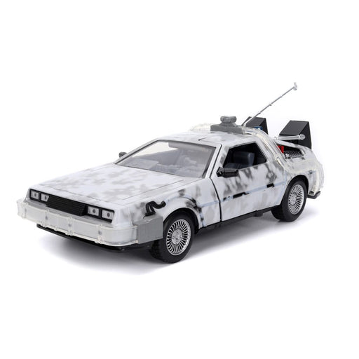 Regreso al futuro coche a escala DeLorean (edición Frost)