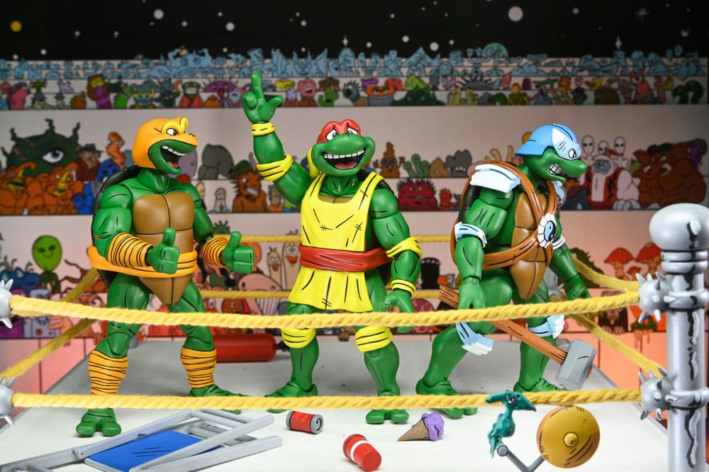 Teenage Mutant Ninja Turtles Stump Wrestling Actionfiguren 4er-Pack (Archie Comics)