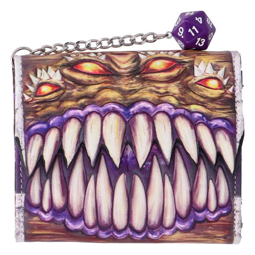 Portafoglio Mimic di Dungeons & Dragons (con ciondolo D20)