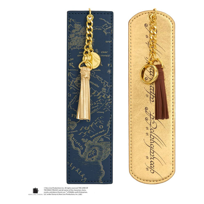 The Lord of the Rings Bladwijzerset Midden-aarde-kaart en Elfenschrift