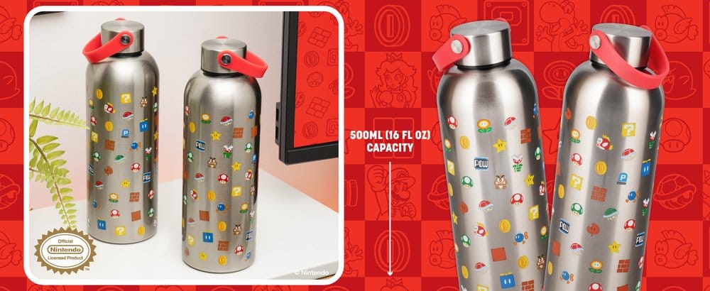 Super Mario Metal Water Bottle