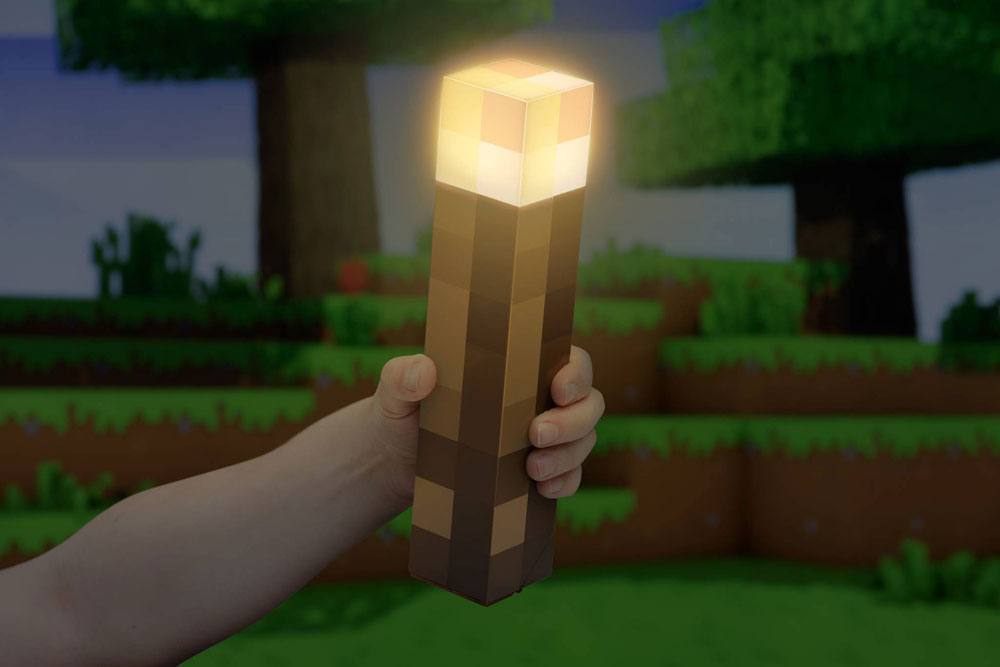 Lámpara antorcha de Minecraft (para mesa y pared)