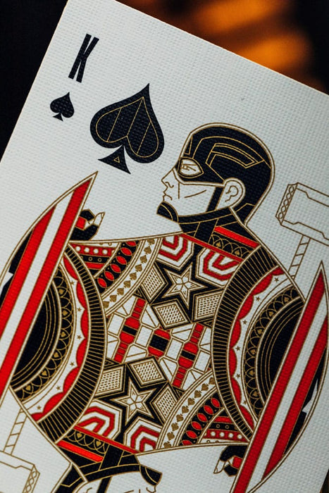 Cartes à jouer Avengers Saga de l'Infini rouges
