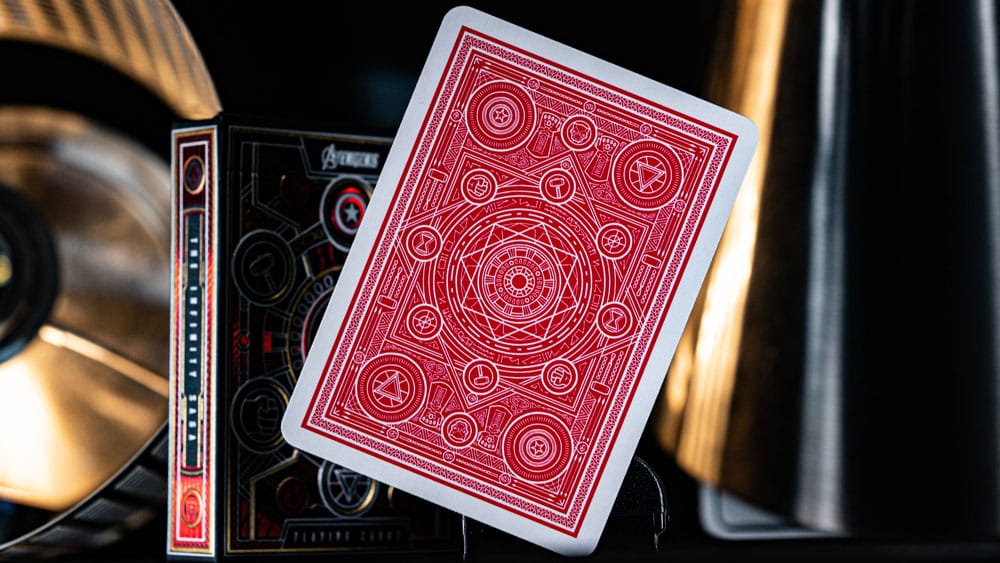 Cartes à jouer Avengers Saga de l'Infini rouges