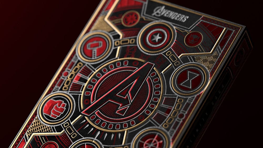 Cartes à jouer Avengers Saga de l'Infini rouges