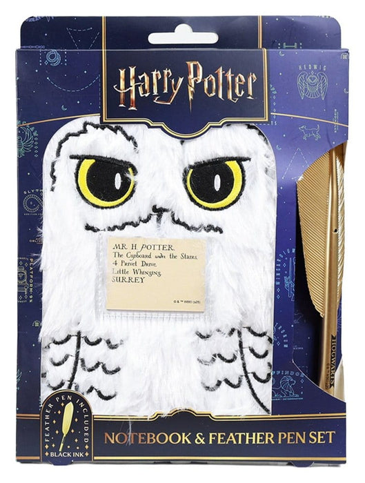 Harry Potter Plüsch-Notizbuch Hedwig mit Federkiel-Stift