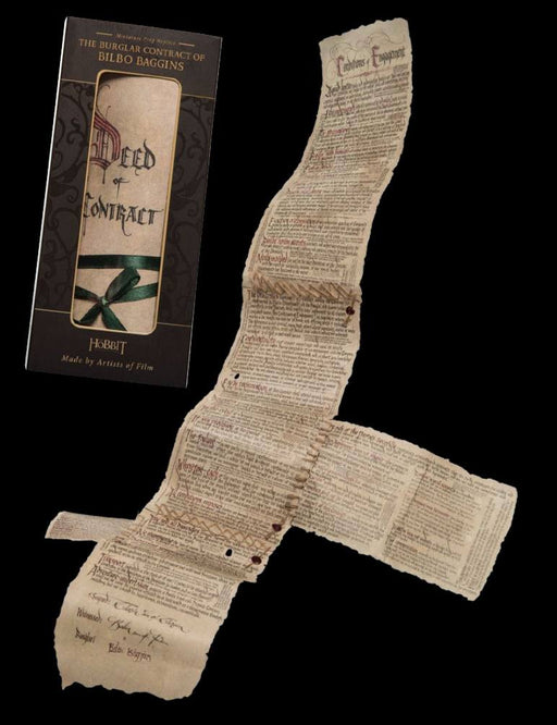 The Hobbit Bilbo's Contract Mini Replica