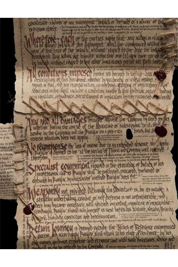 The Hobbit Bilbo's Contract Mini Replica